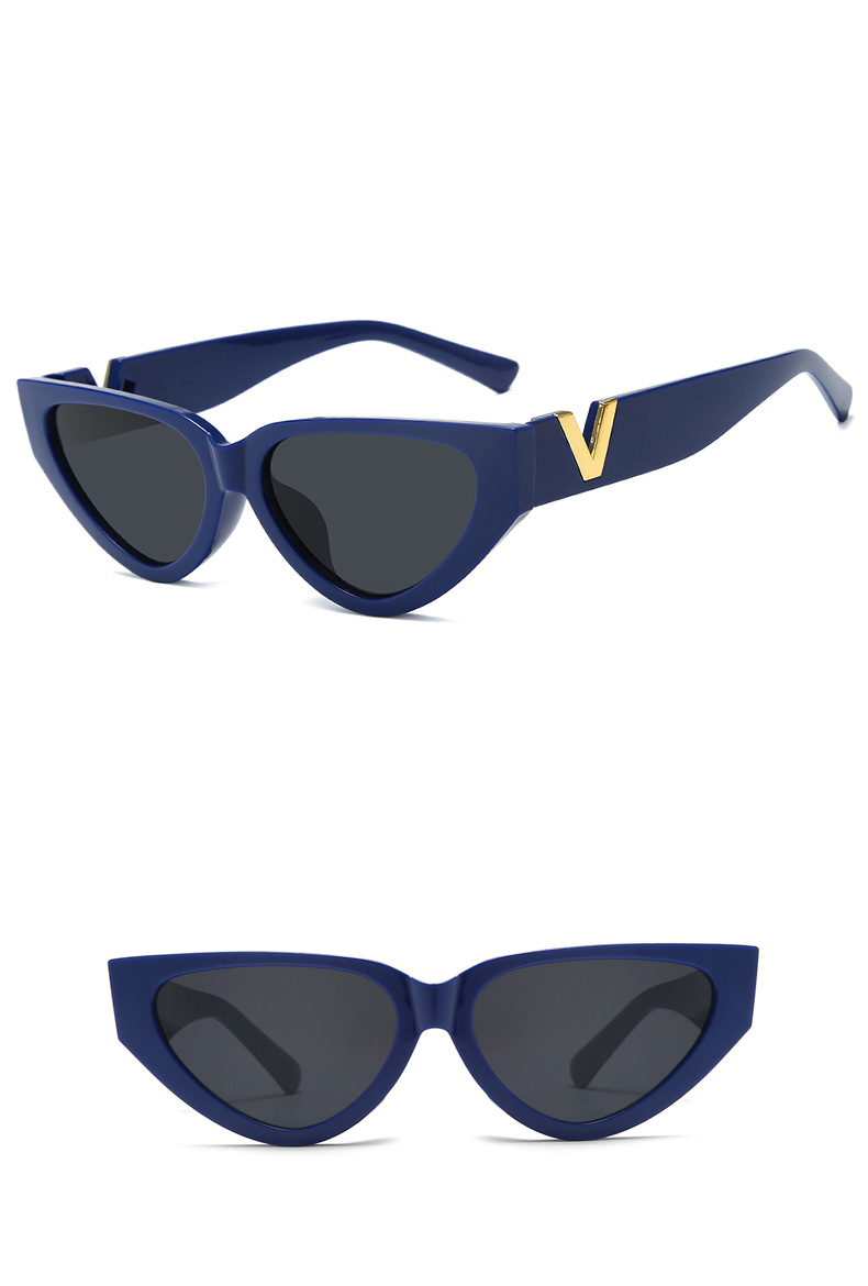Retro Stripe Ac Cat Eye Full Frame Womenu0027s Sunglasses