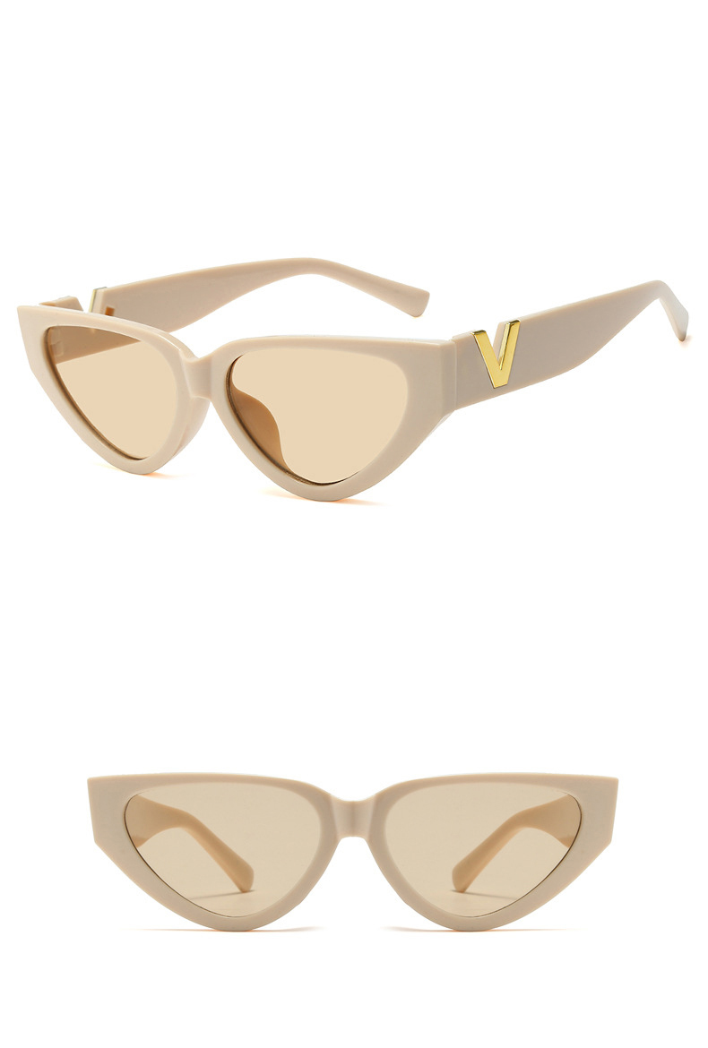 Retro Stripe Ac Cat Eye Full Frame Womenu0027s Sunglasses