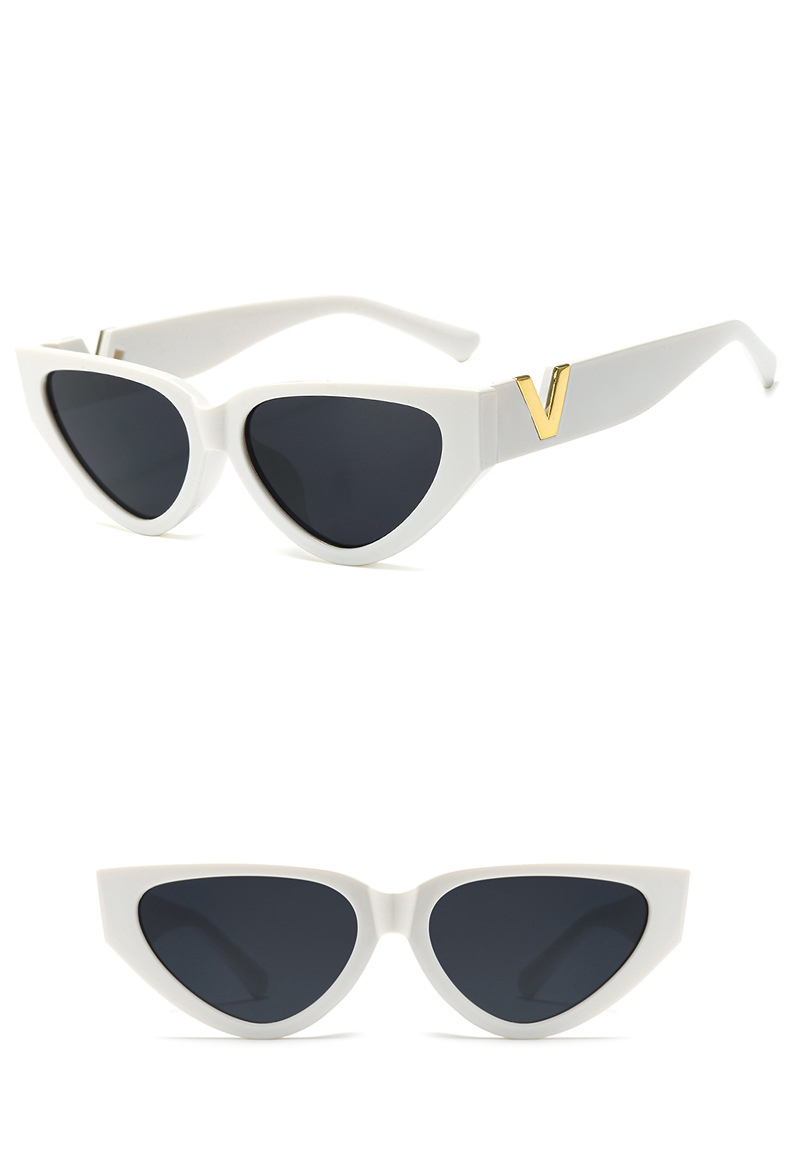 Retro Stripe Ac Cat Eye Full Frame Womenu0027s Sunglasses