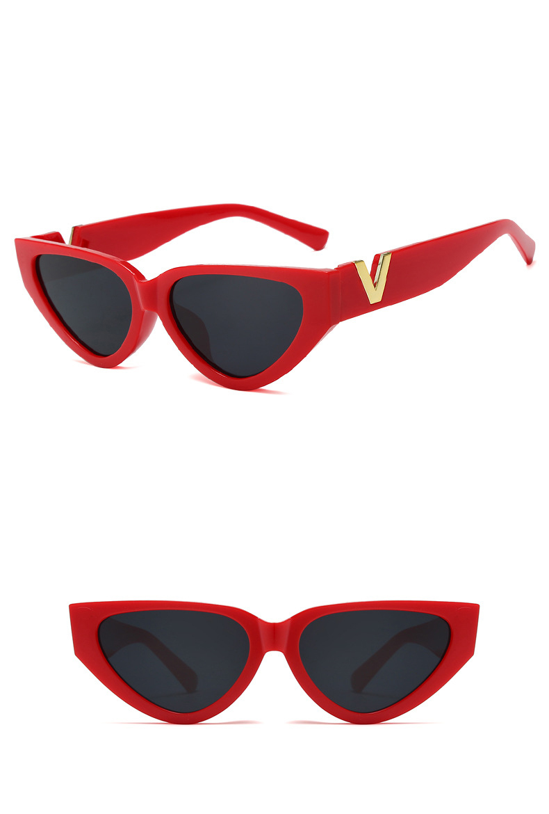 Retro Stripe Ac Cat Eye Full Frame Womenu0027s Sunglasses