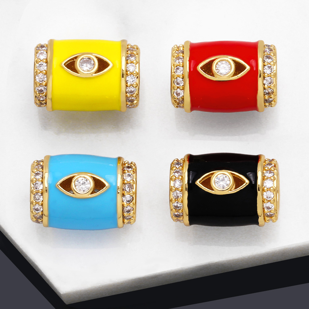 Fashion Devilu0027S Eye Copper Enamel Zircon Jewelry Accessories 1 Piece