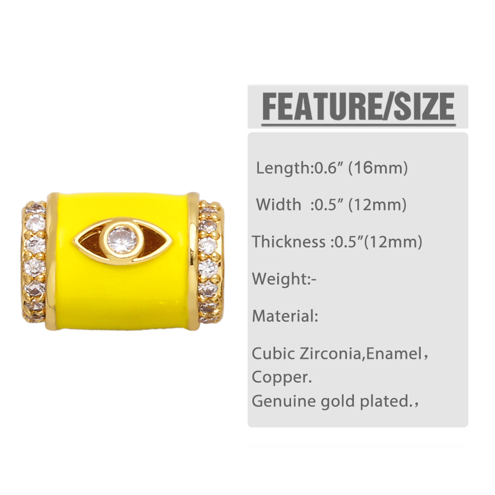 Fashion Devilu0027S Eye Copper Enamel Zircon Jewelry Accessories 1 Piece