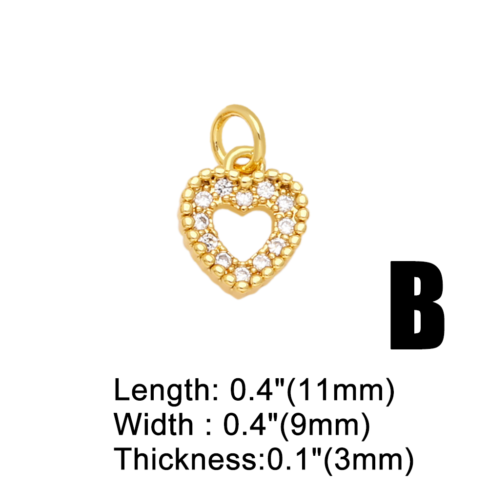 Fashion Heart Shape Lock Copper Plating Inlay Zircon Jewelry Accessories 1 Piece