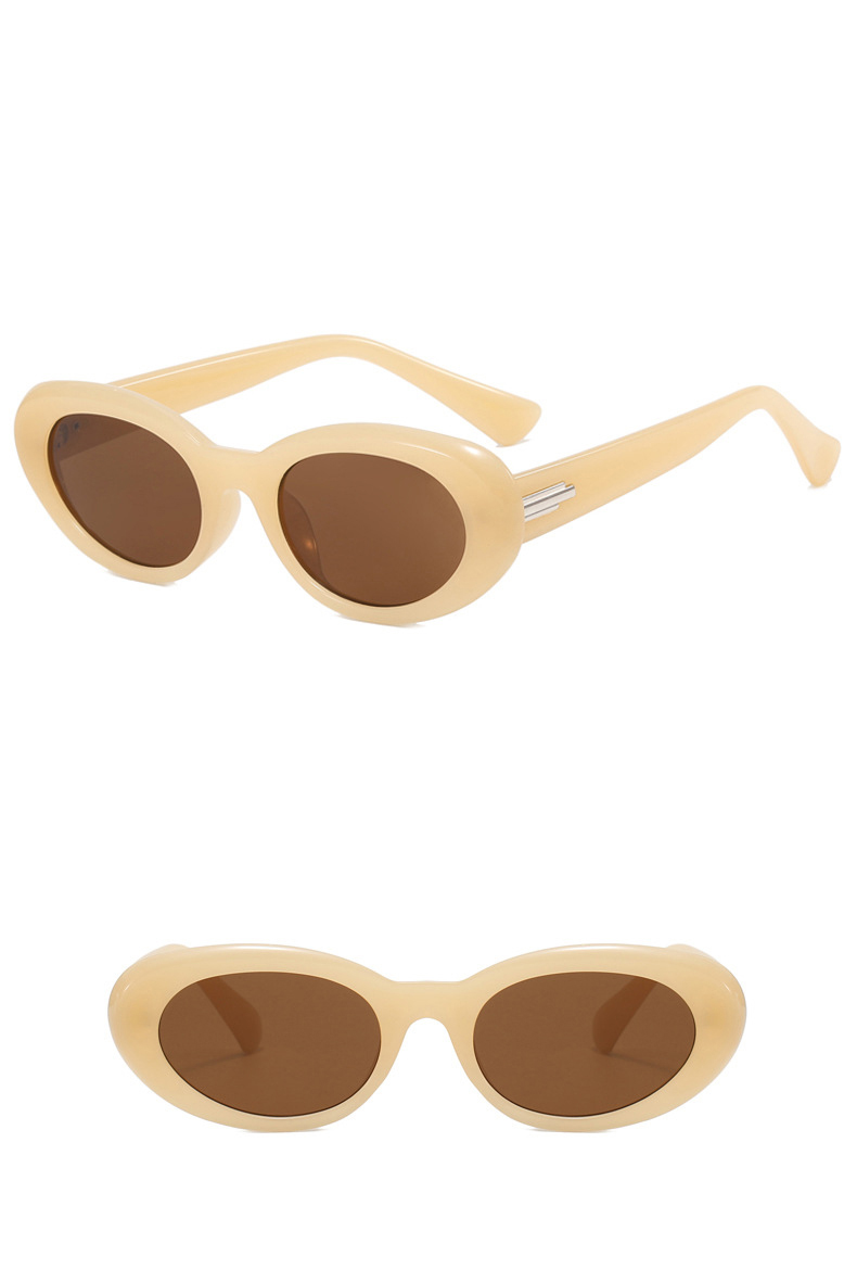 Fashion Color Block Ac Oval Frame Full Frame Womenu0027s Sunglasses