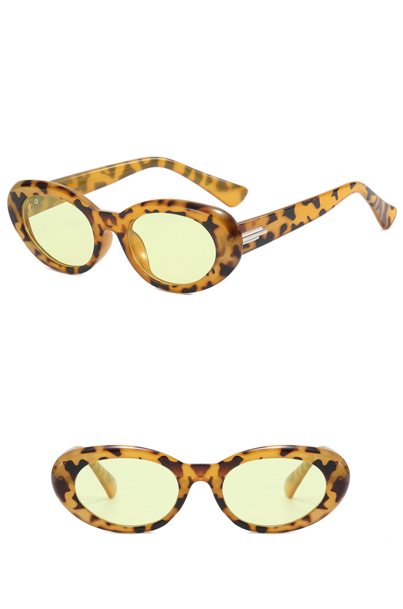Fashion Color Block Ac Oval Frame Full Frame Womenu0027s Sunglasses