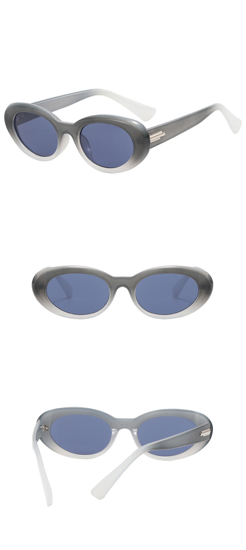 Fashion Color Block Ac Oval Frame Full Frame Womenu0027s Sunglasses