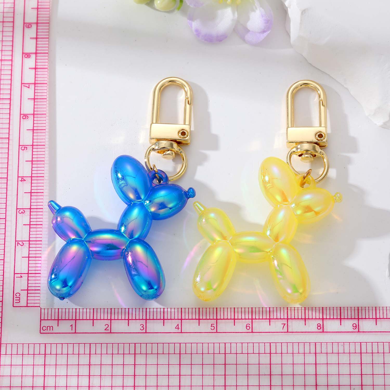 Fashion Dog Resin Keychain 1 Piece