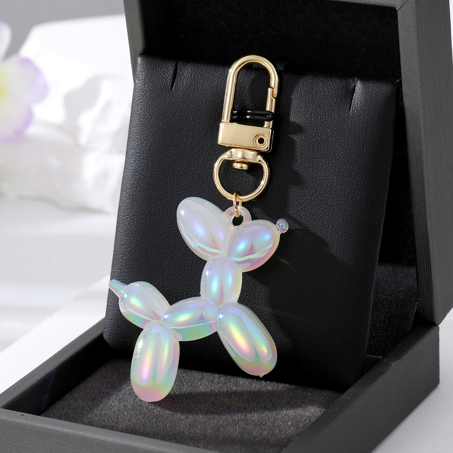 Fashion Dog Resin Keychain 1 Piece