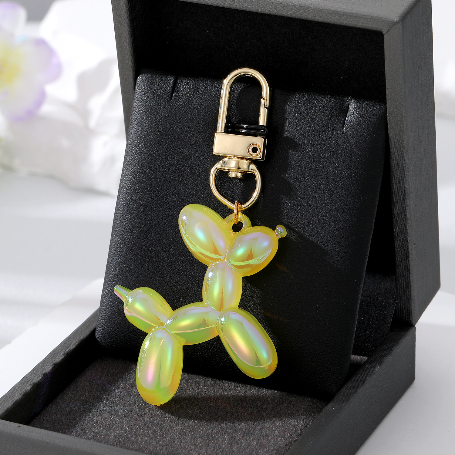 Fashion Dog Resin Keychain 1 Piece