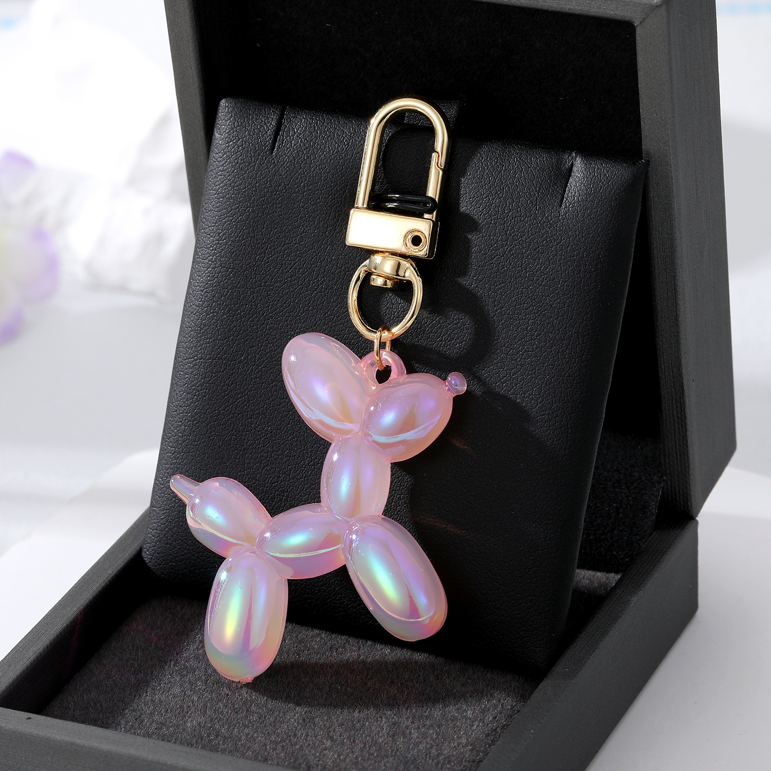 Fashion Dog Resin Keychain 1 Piece
