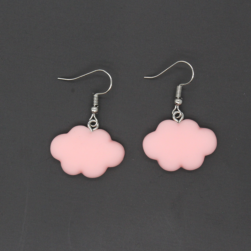 Cute Clouds Alloy Resin Womenu0027S Drop Earrings 1 Pair