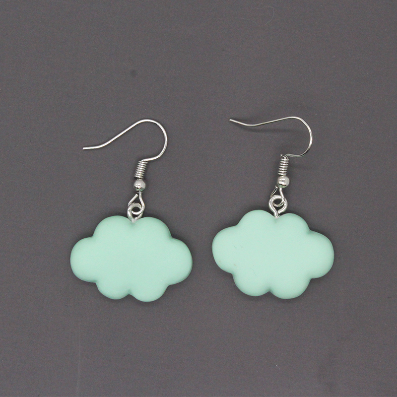 Cute Clouds Alloy Resin Womenu0027S Drop Earrings 1 Pair