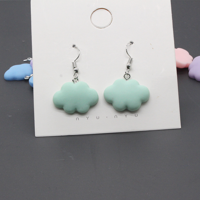 Cute Clouds Alloy Resin Womenu0027S Drop Earrings 1 Pair