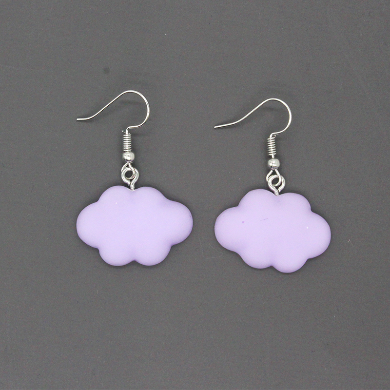 Cute Clouds Alloy Resin Womenu0027S Drop Earrings 1 Pair