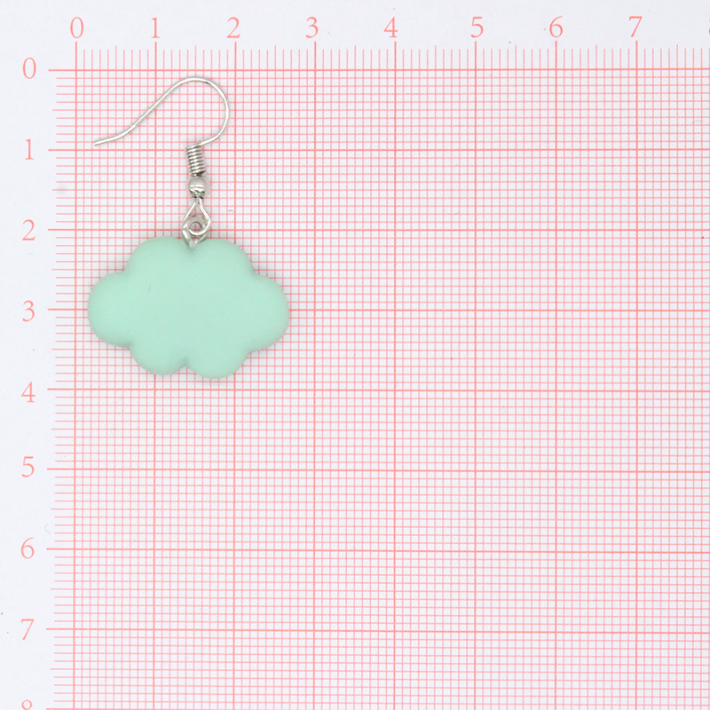 Cute Clouds Alloy Resin Womenu0027S Drop Earrings 1 Pair