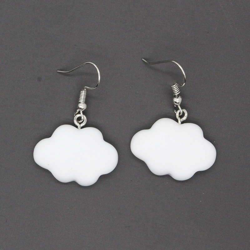 Cute Clouds Alloy Resin Womenu0027S Drop Earrings 1 Pair