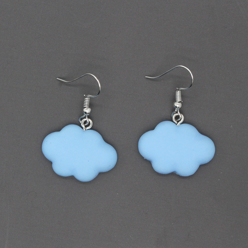 Cute Clouds Alloy Resin Womenu0027S Drop Earrings 1 Pair