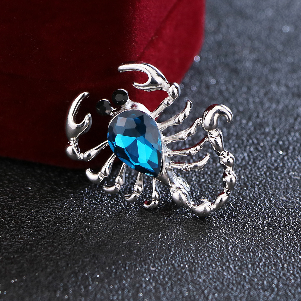 Fashion Scorpion Alloy Plating Artificial Crystal Unisex Brooches