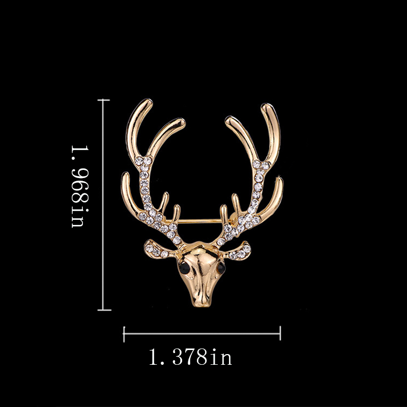 Fashion Elk Alloy Plating Artificial Rhinestones Unisex Brooches