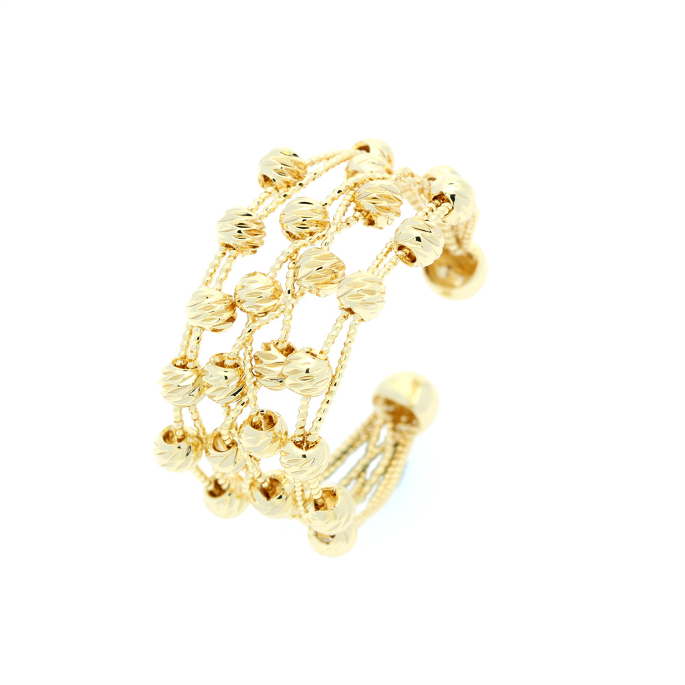Simple Style Geometric Copper Layered Gold Plated Open Ring 1 Piece