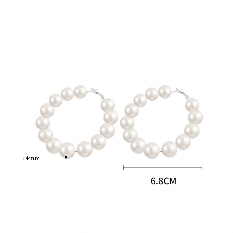 Fashion Round Artificial Pearl Imitation Pearl Womenu0027S Ear Studs 1 Pair