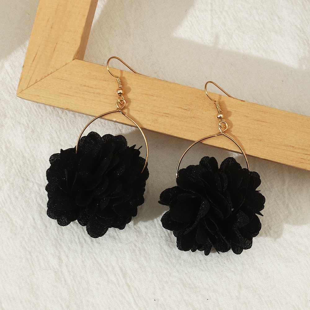 Fashion Flower Cloth Womenu0027S Drop Earrings 1 Pair