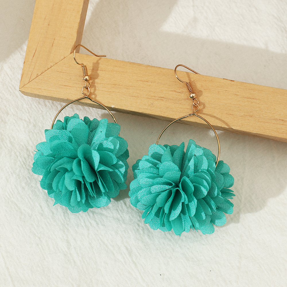 Fashion Flower Cloth Womenu0027S Drop Earrings 1 Pair