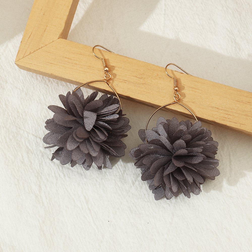 Fashion Flower Cloth Womenu0027S Drop Earrings 1 Pair