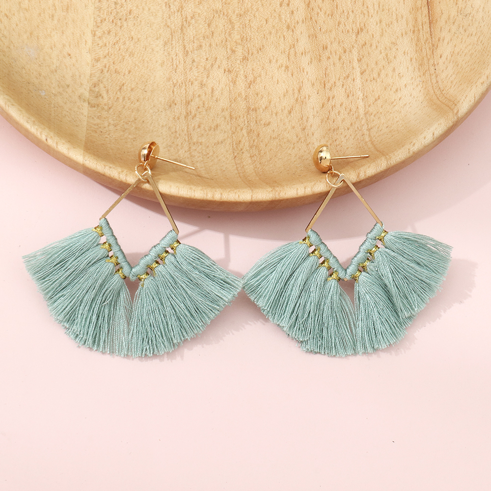 Vintage Style Tassel Cloth Womenu0027S Drop Earrings 1 Pair