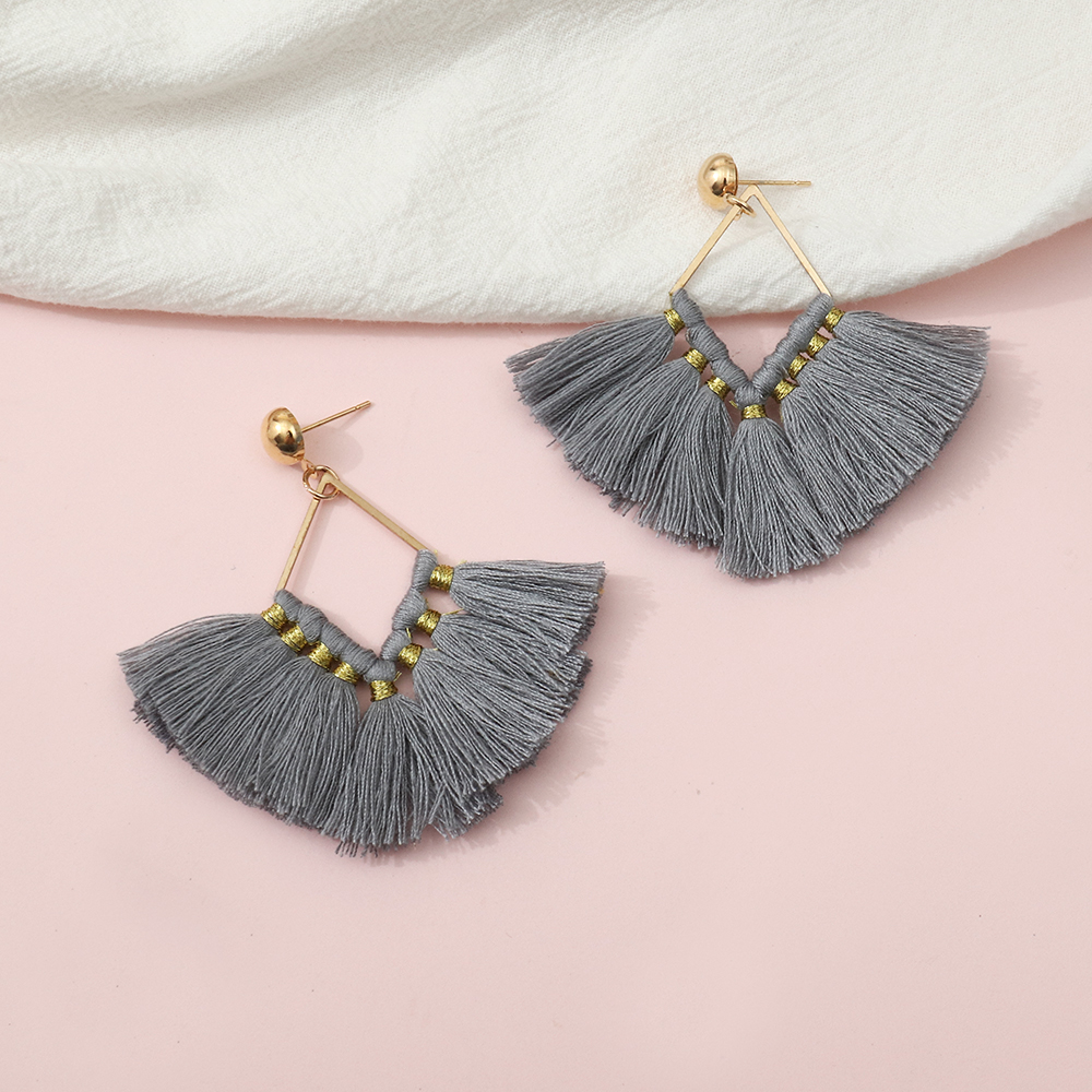 Vintage Style Tassel Cloth Womenu0027S Drop Earrings 1 Pair