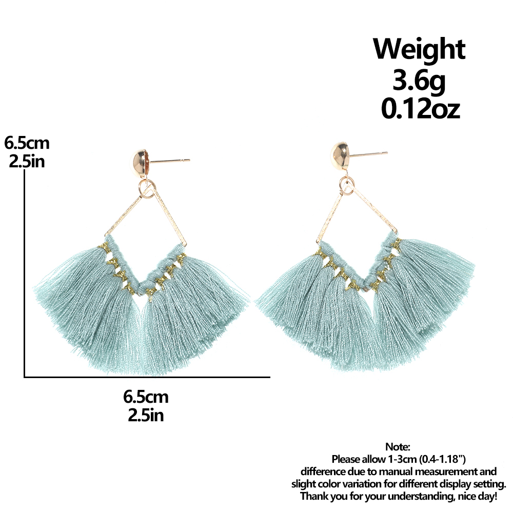 Vintage Style Tassel Cloth Womenu0027S Drop Earrings 1 Pair