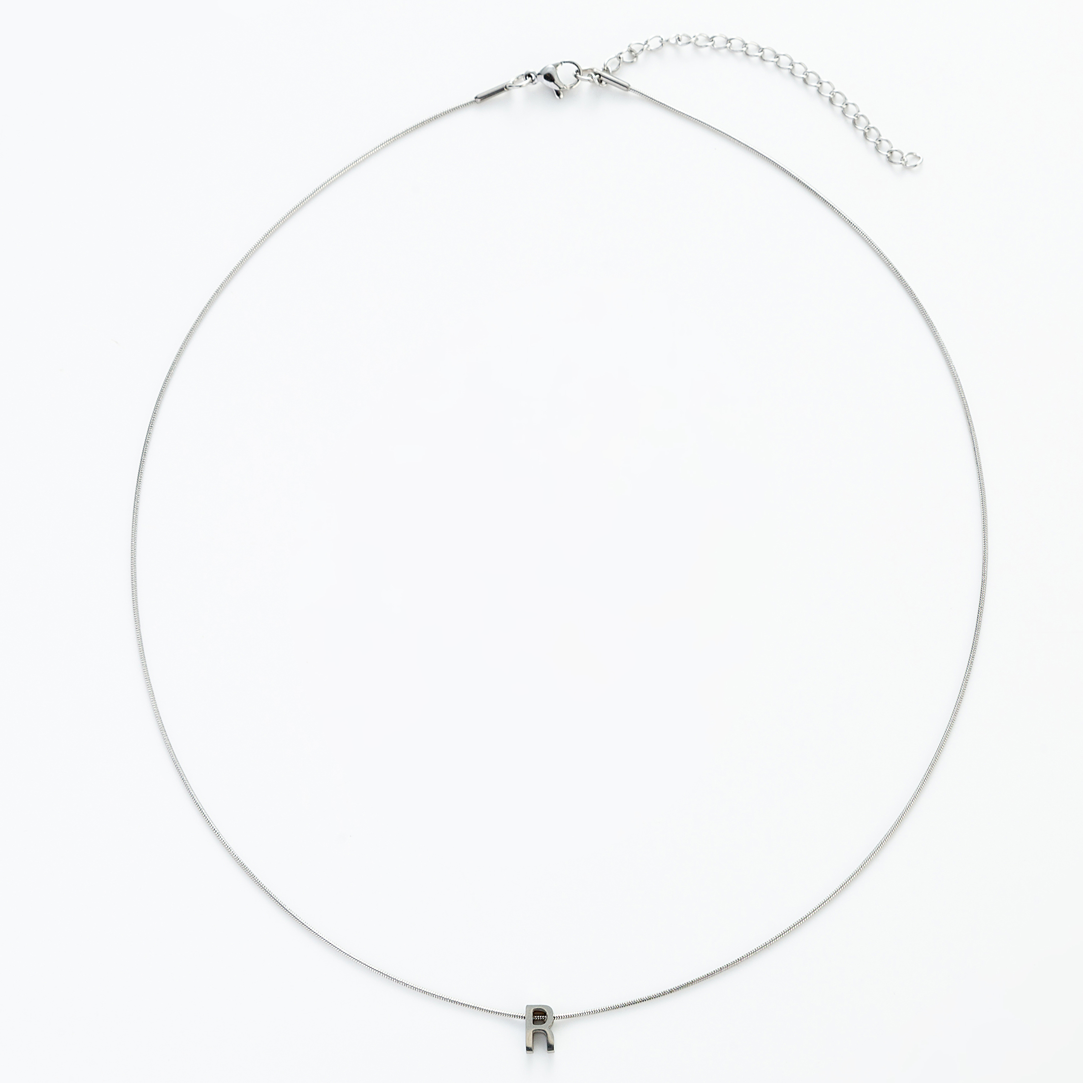 Fashion Letter Titanium Steel Platinum Plated Handmade Plating Pendant Necklace 1 Piece