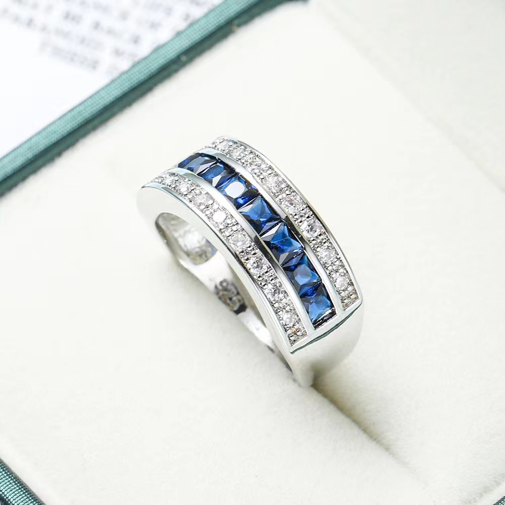 Fashion Round Alloy Inlay Zircon Unisex Rings 1 Piece