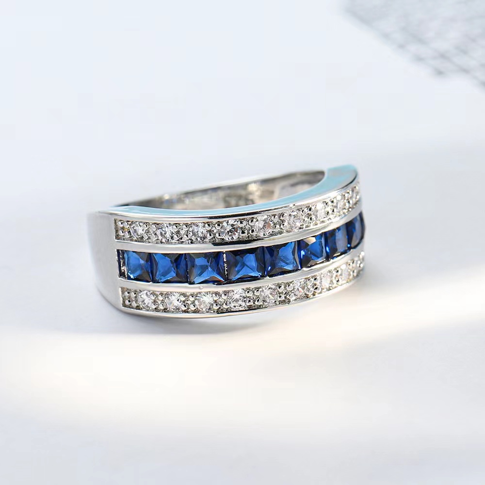 Fashion Round Alloy Inlay Zircon Unisex Rings 1 Piece