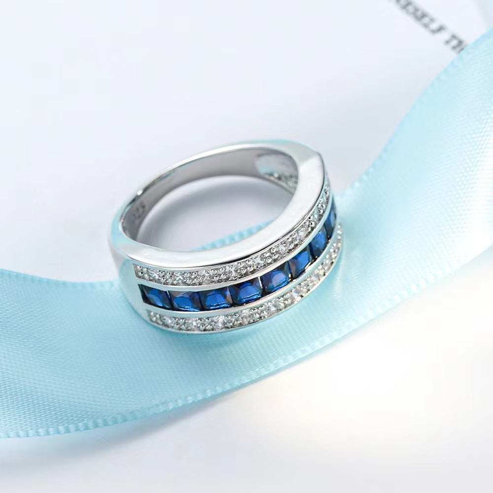 Fashion Round Alloy Inlay Zircon Unisex Rings 1 Piece