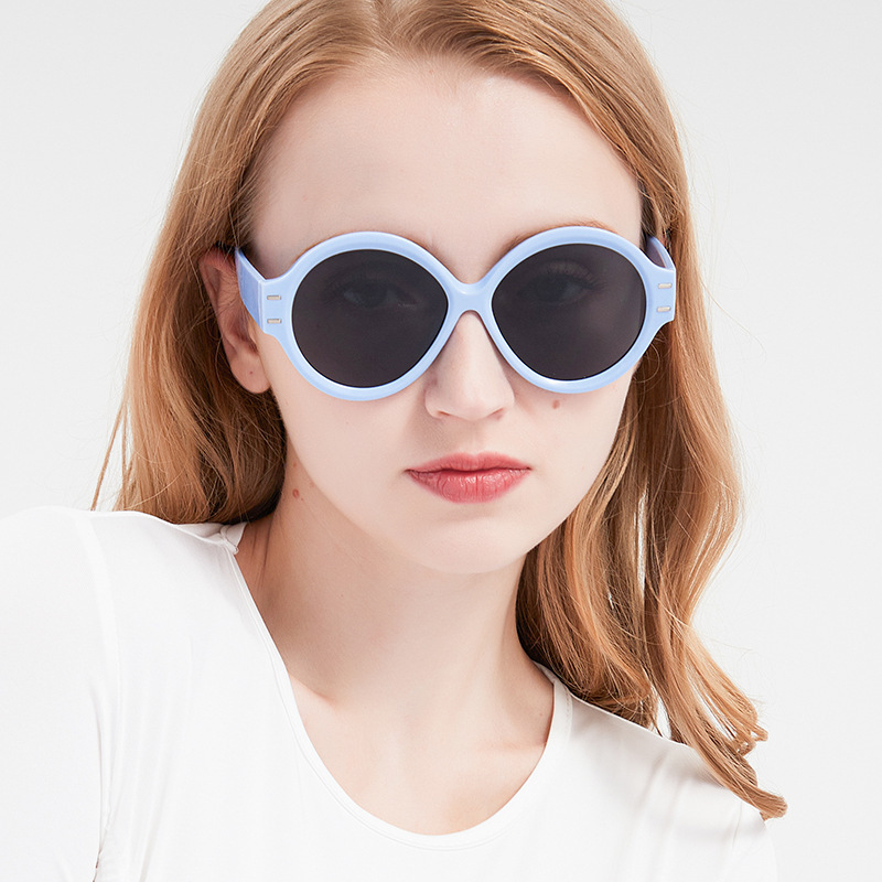 Fashion Solid Color Ac Oval Frame Full Frame Womenu0027s Sunglasses