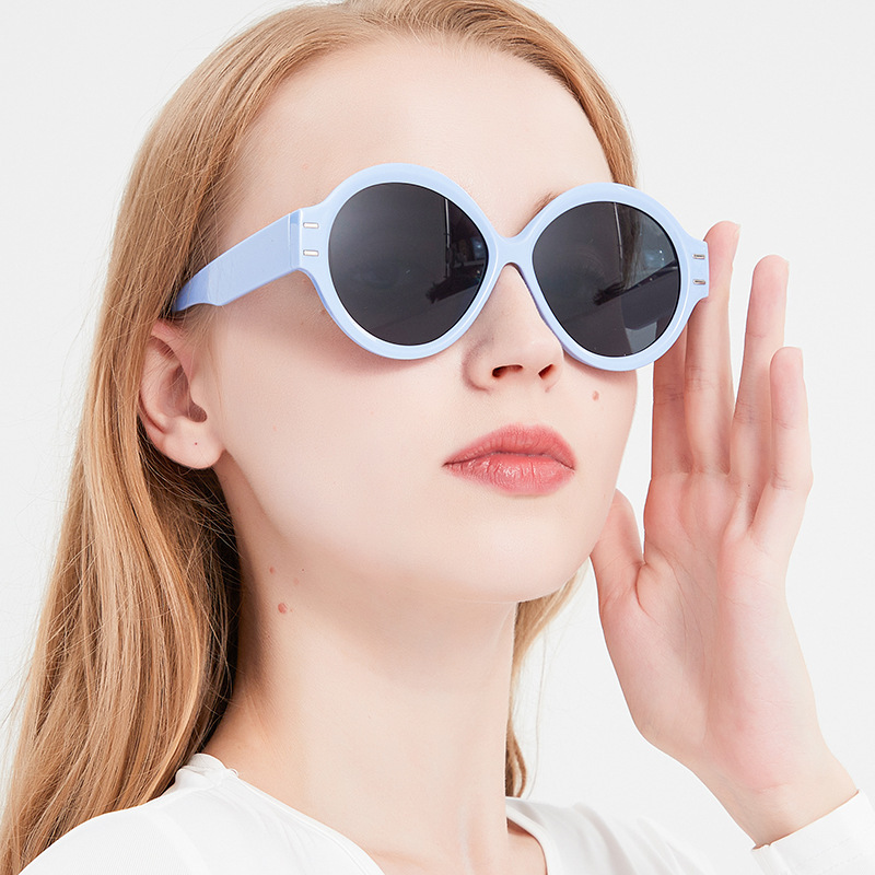 Fashion Solid Color Ac Oval Frame Full Frame Womenu0027s Sunglasses