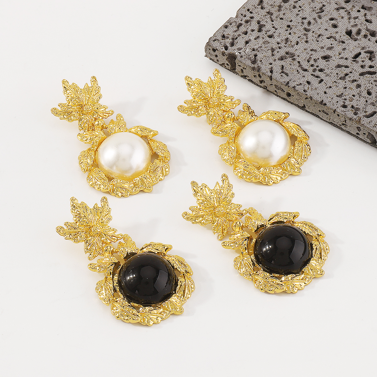 Classical Cross Alloy Plating Inlay Artificial Pearls Womenu0027S Drop Earrings 1 Pair