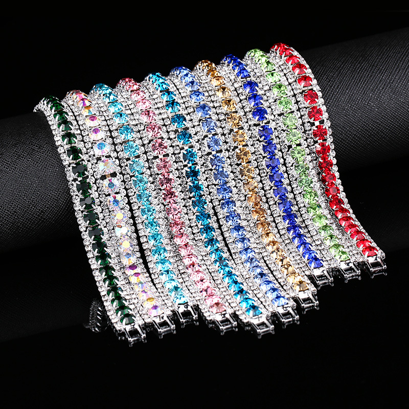 Simple Style Geometric Metal Plating Inlay Rhinestones Womenu0027S Bracelets 1 Piece