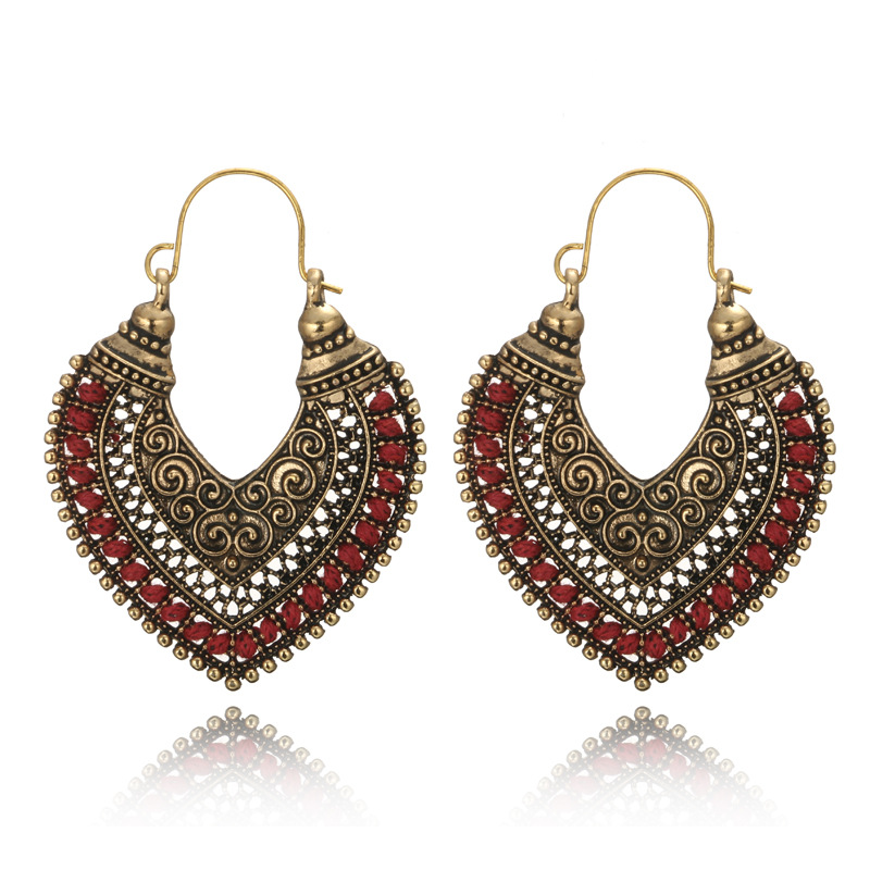 Fashion Heart Shape Alloy Plating Womenu0027S Earrings 1 Pair