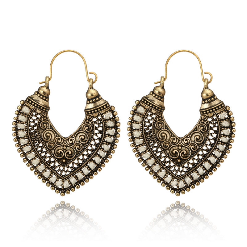 Fashion Heart Shape Alloy Plating Womenu0027S Earrings 1 Pair