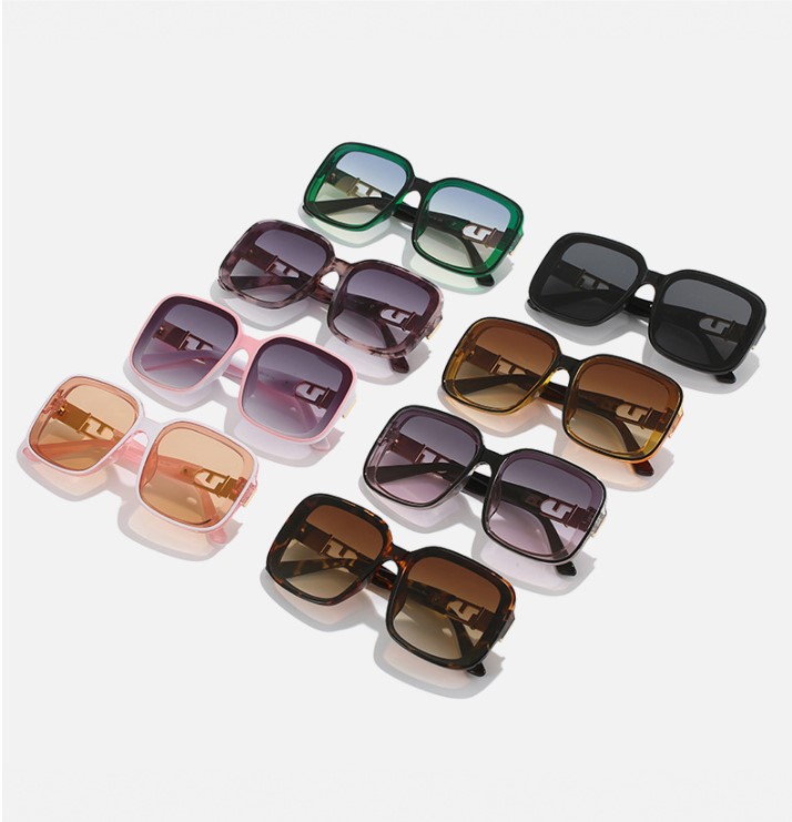 Fashion Gradient Color Pc Square Full Frame Womenu0027s Sunglasses