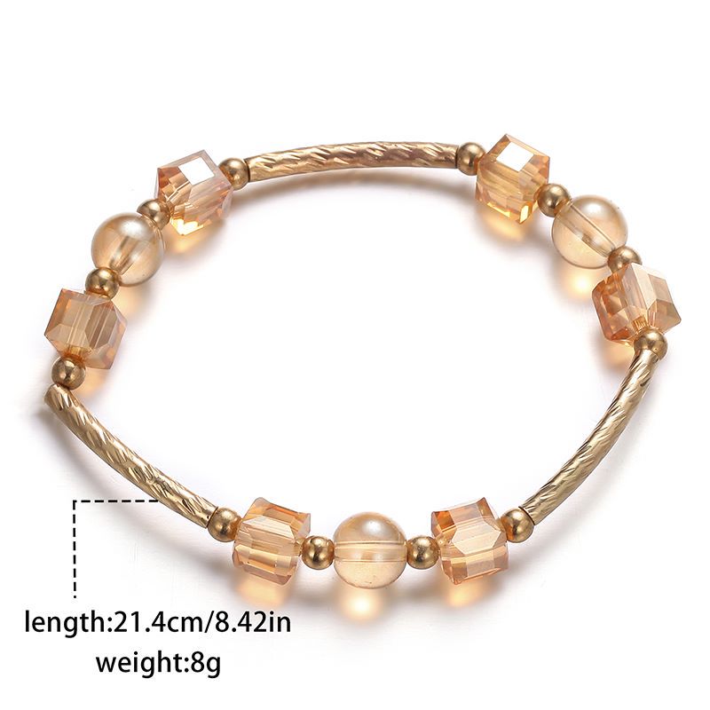 Retro Round Arylic Alloy Beaded Womenu0027S Bracelets 1 Piece