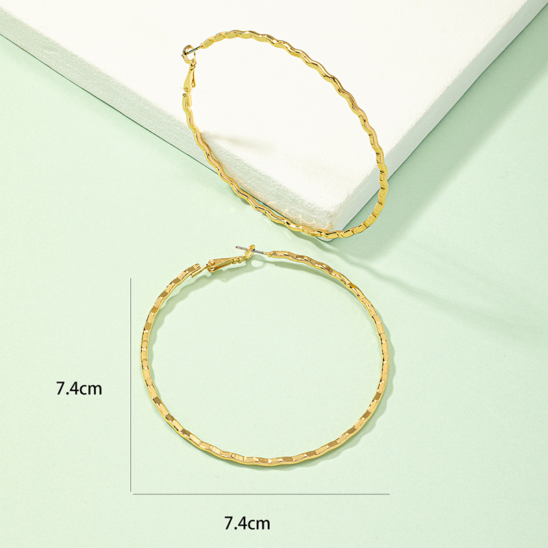 Simple Style Circle Alloy Plating Womenu0027S Hoop Earrings 1 Pair