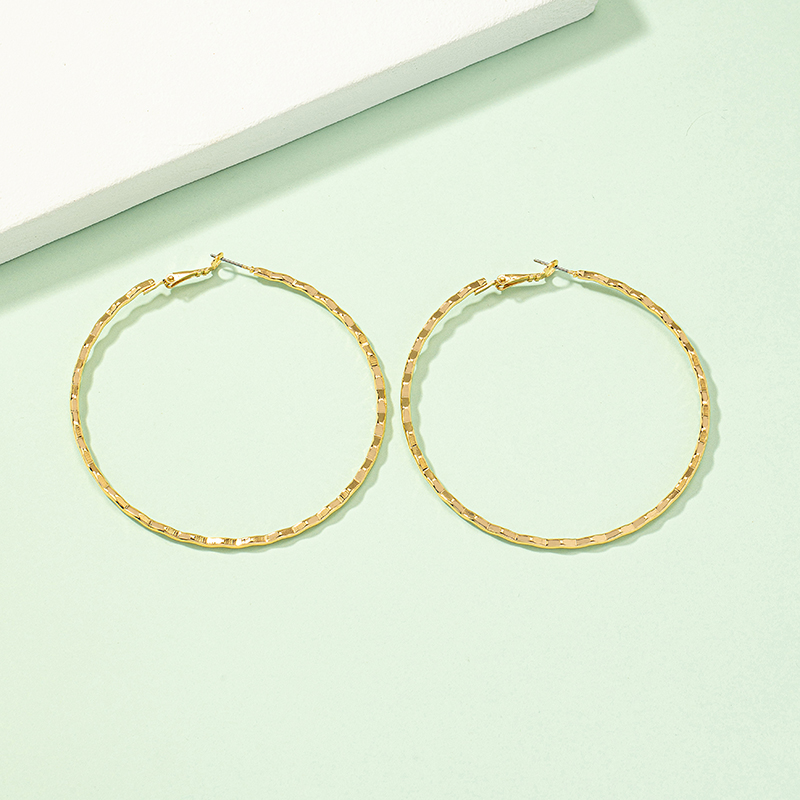 Simple Style Circle Alloy Plating Womenu0027S Hoop Earrings 1 Pair