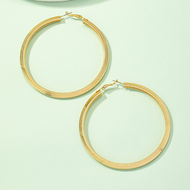 Exaggerated Circle Alloy Plating Womenu0027S Hoop Earrings 1 Pair