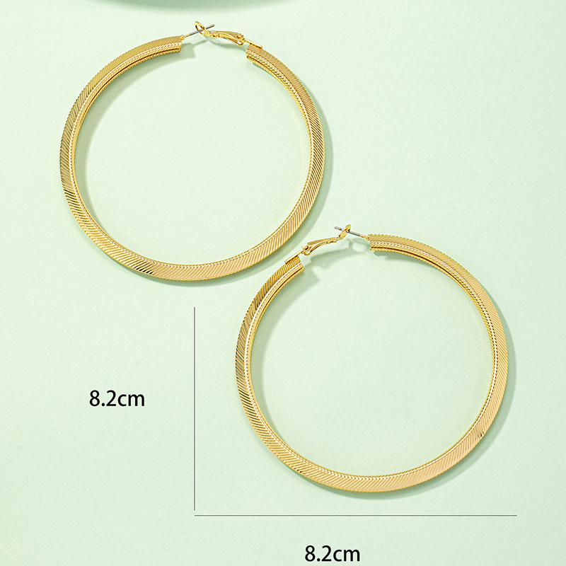 Exaggerated Circle Alloy Plating Womenu0027S Hoop Earrings 1 Pair