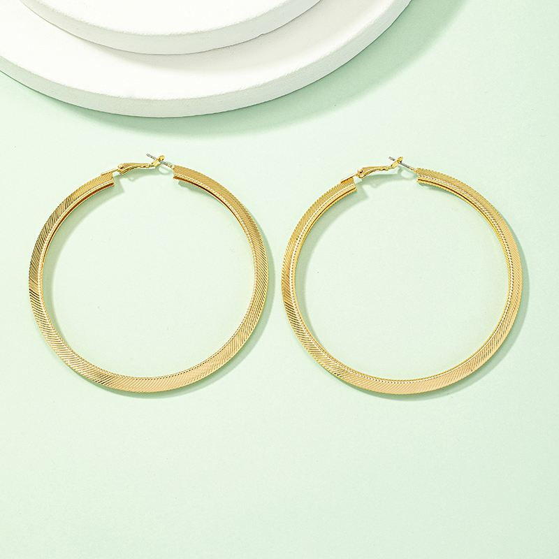 Exaggerated Circle Alloy Plating Womenu0027S Hoop Earrings 1 Pair