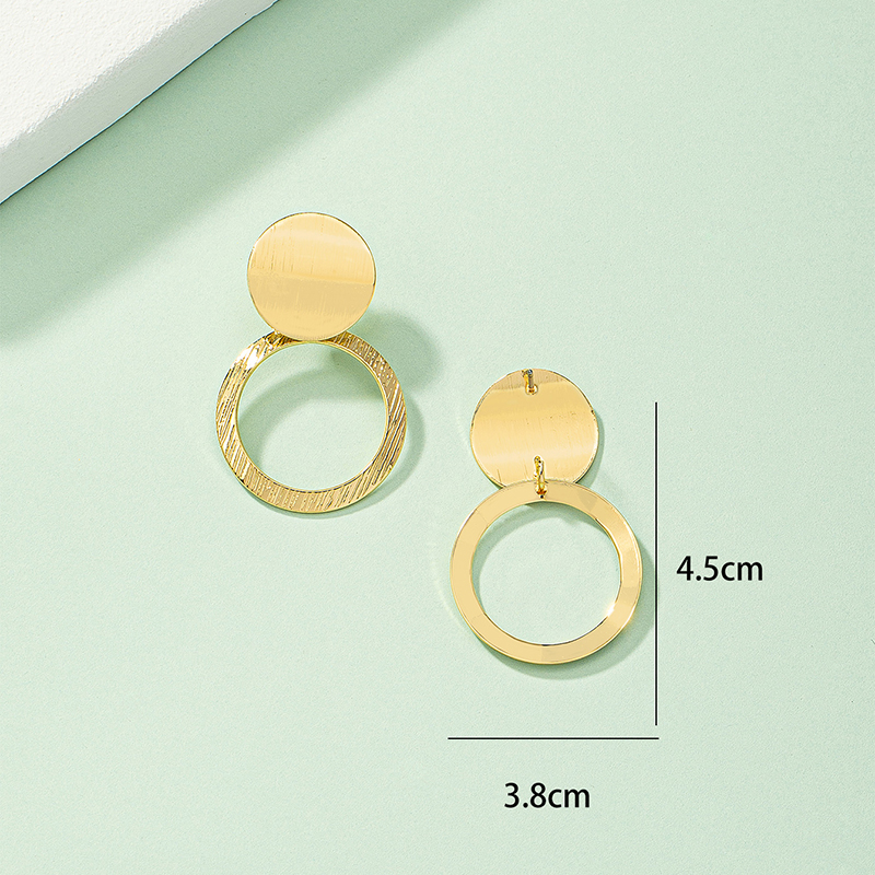 Fashion Round Alloy Plating Womenu0027S Drop Earrings 1 Pair