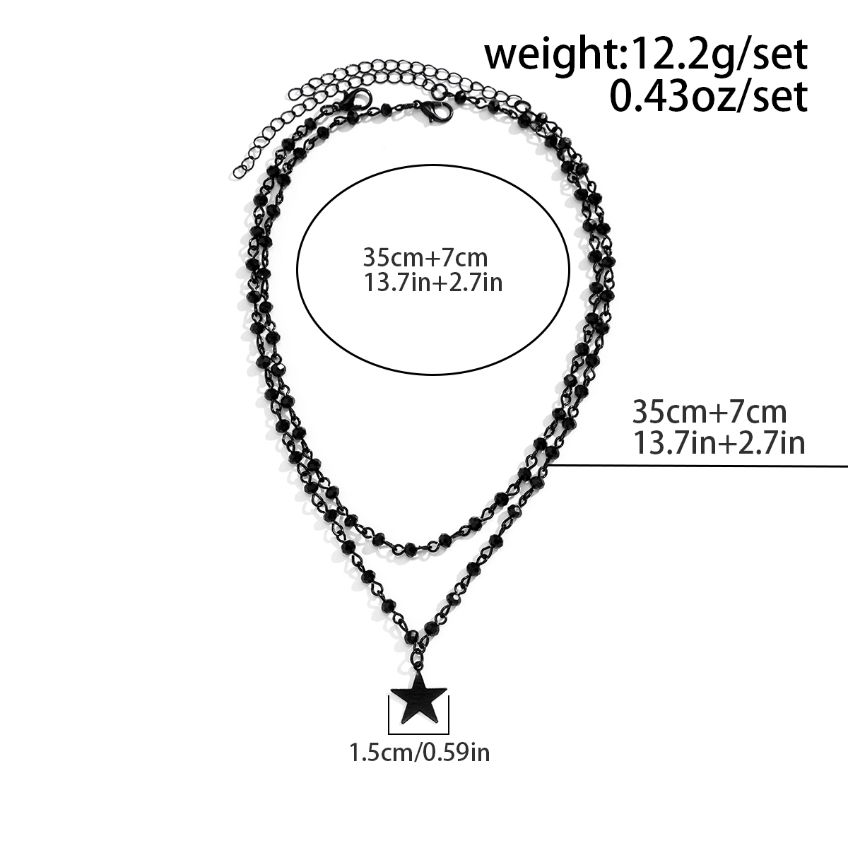 Hip-Hop Sequins Cross Star Artificial Crystal Titanium Plating Womenu0027S Necklace 1 Piece